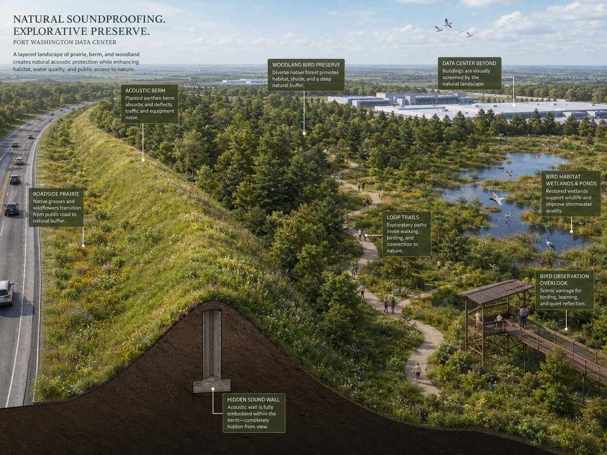 Natural soundproofing and explorative preserve cross-section